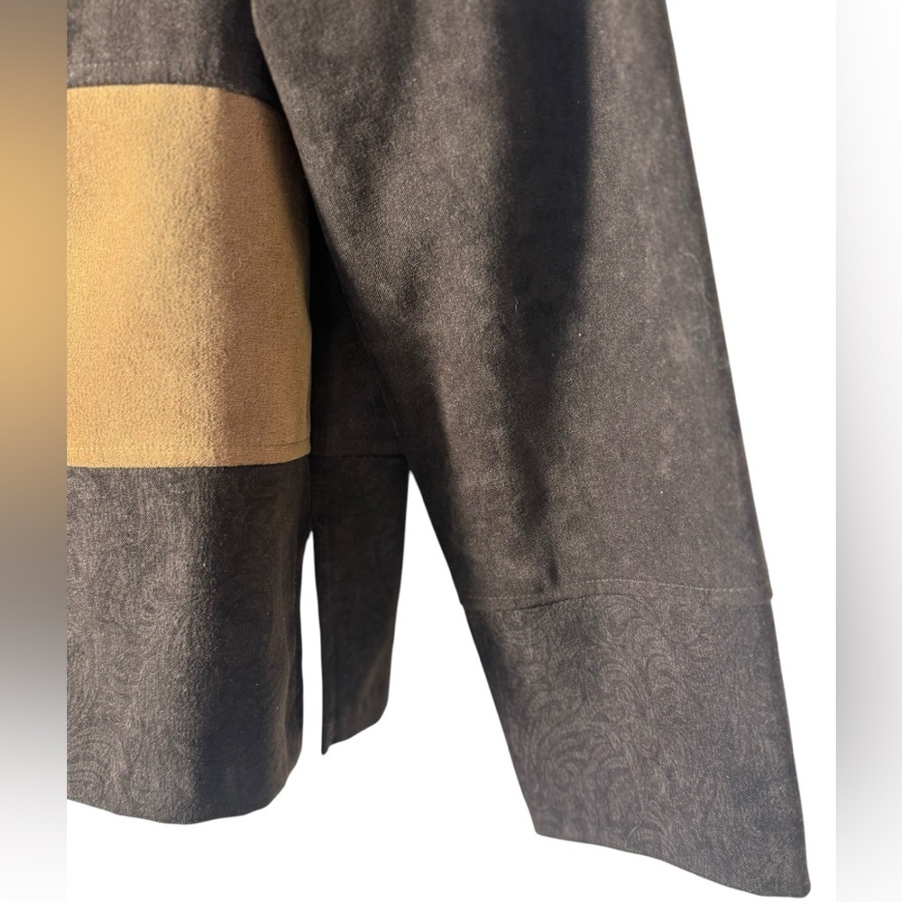 Notations Patchwork Brown Blazer Womens Jacket Si… - image 6